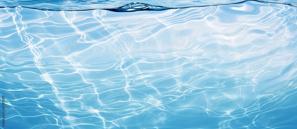 Aufkleber rippled swimming pool water creates an abstract background with copy space image.
