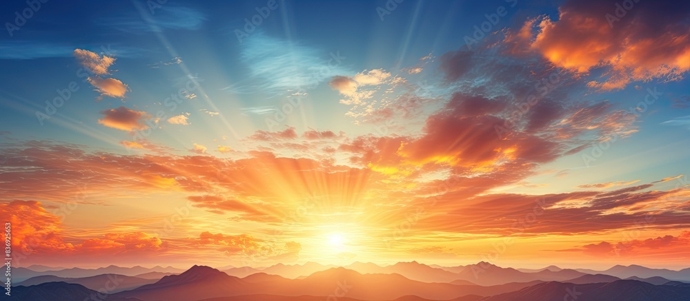 Poster Sunset scenery with ample copy space image.