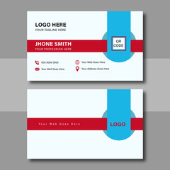 Double-sided creative unique business card vector design template. Business card for corporate business and personal use. Vector illustration design, Print ready,
