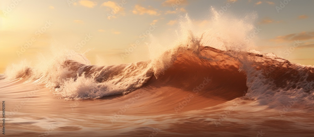 Poster tidal bore creates a dynamic and powerful wave in the water, making it ideal for a dramatic copy spa