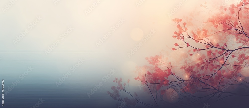 Poster Create an abstract wallpaper with a blurred nature background to add depth and interest to your copy space image.