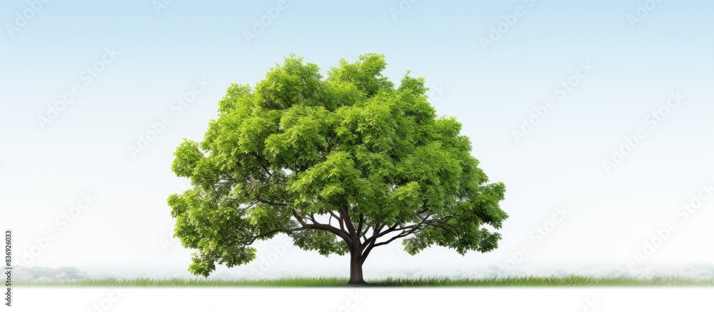 Poster Tree with copy space image on a white backdrop.