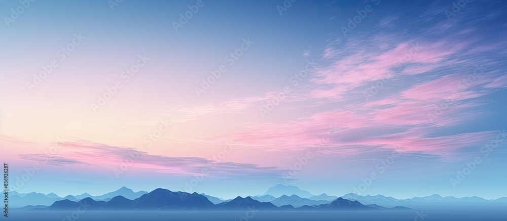 Poster dawn's sky, offering a tranquil view with soft hues, perfect for a copy space image.