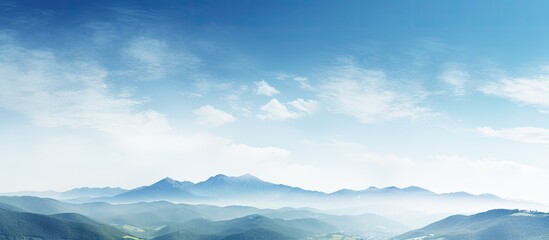 Obraz premium Mountain landscape with a clear sky in the background, perfect for a copy space image.