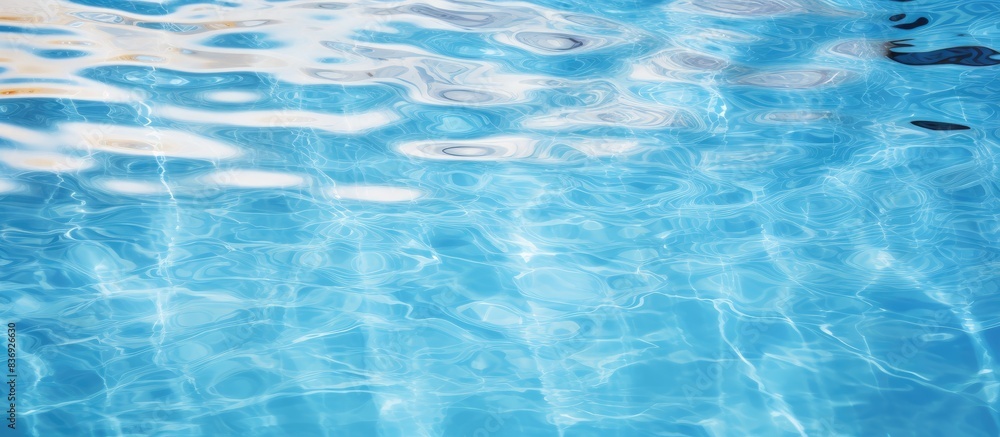 Aufkleber rippled swimming pool water creates an abstract background with copy space image.