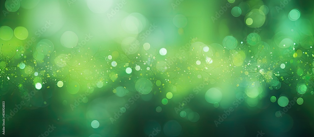 Poster Daytime bokeh effect with a green light, perfect for a copy space image.