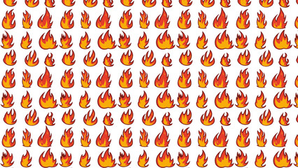 Seamless Flame emoji pattern design