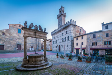 Main Square view in Montepulciano Town of Italy
