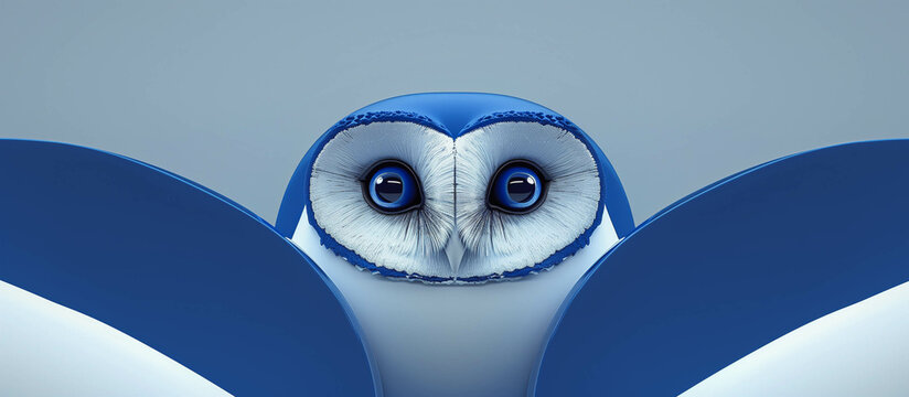 An abstract background with an owl, minimal concept