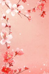 Fototapeta premium Suzu, border, background wallpaper, blank in the middle, minimalism, negative space, used for postcard template