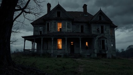A story about a group of teenagers who dare each other to spend a night in the ominous, decrepit house on the hill with its eerie exterior ai_generated
