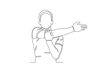 Single continuous line drawing of a Osteoporosis prevention movement, World Osteoporosis Day concept. One line draw design vector illustration