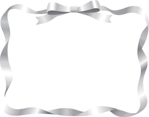 リボンフレーム　銀