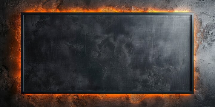 a image of a blackboard with a glowing frame on it