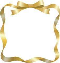 リボンフレーム　金