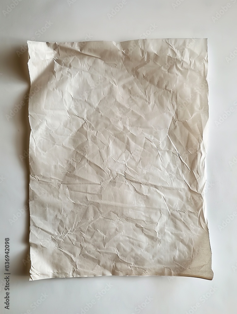 Poster crumpled paper texture with ample empty space for design flexibi