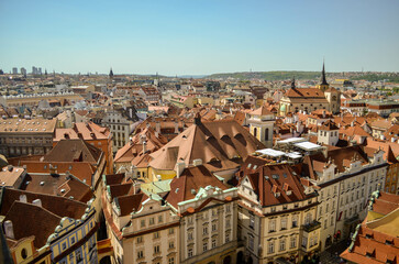 View from Prague old town hall tower