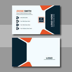 Double-sided creative unique business card vector design template. Business card for corporate business and personal use. Vector illustration design, Print ready,