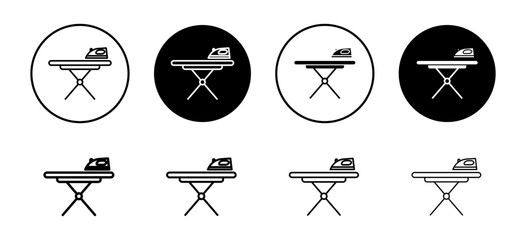 Ironing board icon depicting household chores and laundry, perfect for home improvement, cleaning services, and domestic tasks