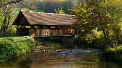 Covered Wooden Bridge