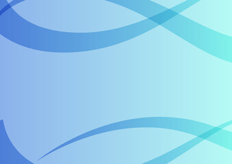 水色の流れるウェーブライン背景