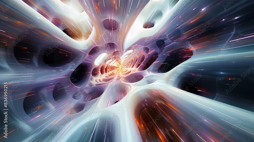 Poster 3d background abstract, technology abstract background. Generative AI.