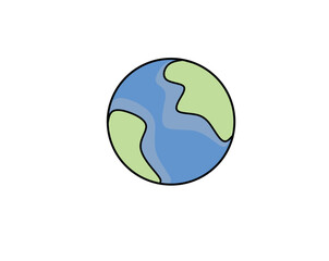 A vector image of the earth that is very beautiful, beautiful and has a perfectly round shape