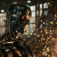 Fototapeta premium Evil Robots Take Over