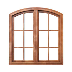 wooden window frame isolated on transparent background Remove, Clipping Path