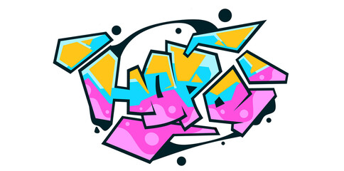 Fototapeta premium Hope word graffiti text font sticker