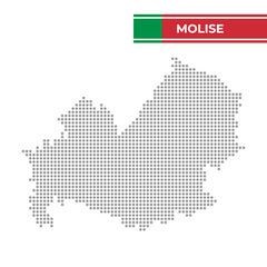 Fototapeta premium Dotted map of Molise Region in Italy