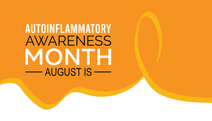 Autoinflammatory awareness month is observed every year on August.banner design template Vector illustration background design.