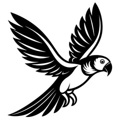 Parrot flying vector illustration 