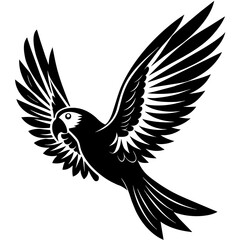 Parrot flying vector illustration 