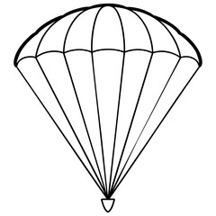 parachute in the sky vector illustration
