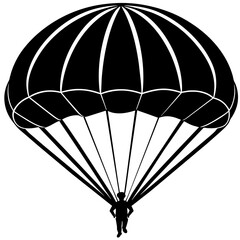 parachute in the sky vector illustration