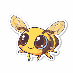 Adorable Cartoon Bee with Big Eyes art illustration element