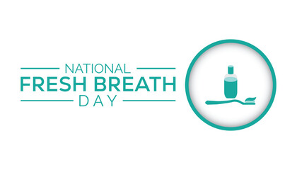 National Fresh breath day is observed every year on August.banner design template Vector illustration background design.