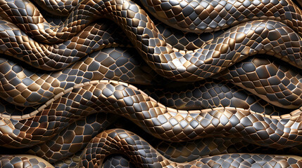 Close up of a black and white rattlesnake pattern background