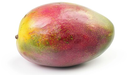 A high-resolution image of a ripe mango, isolated on a white background with clipping path