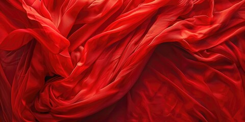 Obraz premium Red Cloth Close-Up