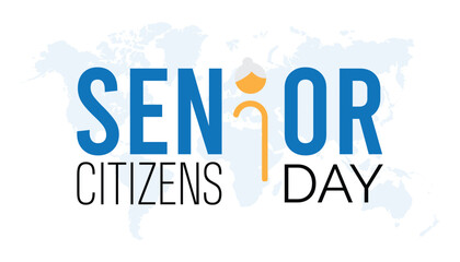 Senior Citizens Day is observed every year on August.banner design template Vector illustration background design.
