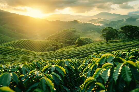 Coffee plantations embracing the earths beauty
