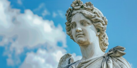 Fototapeta premium A close-up shot of a statue of an angel, perfect for use in inspirational or religious contexts