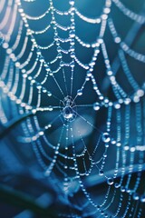 Fototapeta premium Spider Web with Water Droplets