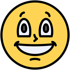 smile filled line icon