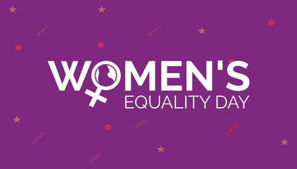 Women's Equality Day is observed every year on August.banner design template Vector illustration background design.