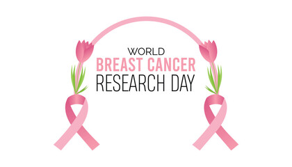 World Breast Cancer Research Day is observed every year on August.banner design template Vector illustration background design.