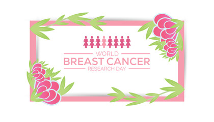 World Breast Cancer Research Day is observed every year on August.banner design template Vector illustration background design.