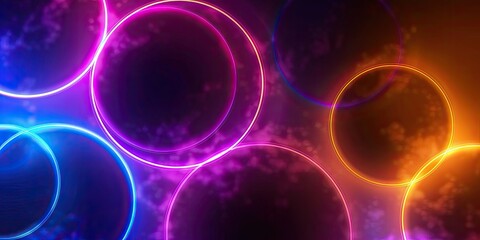 Abstract Glowing Bubble Art